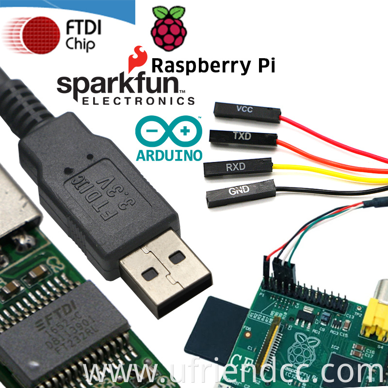 6 F eet WIN10 Uart 5V 3.3V FTDI FT232RL TTL USB Type C to Debug Serial Cable for Raspberry support OEM ODM